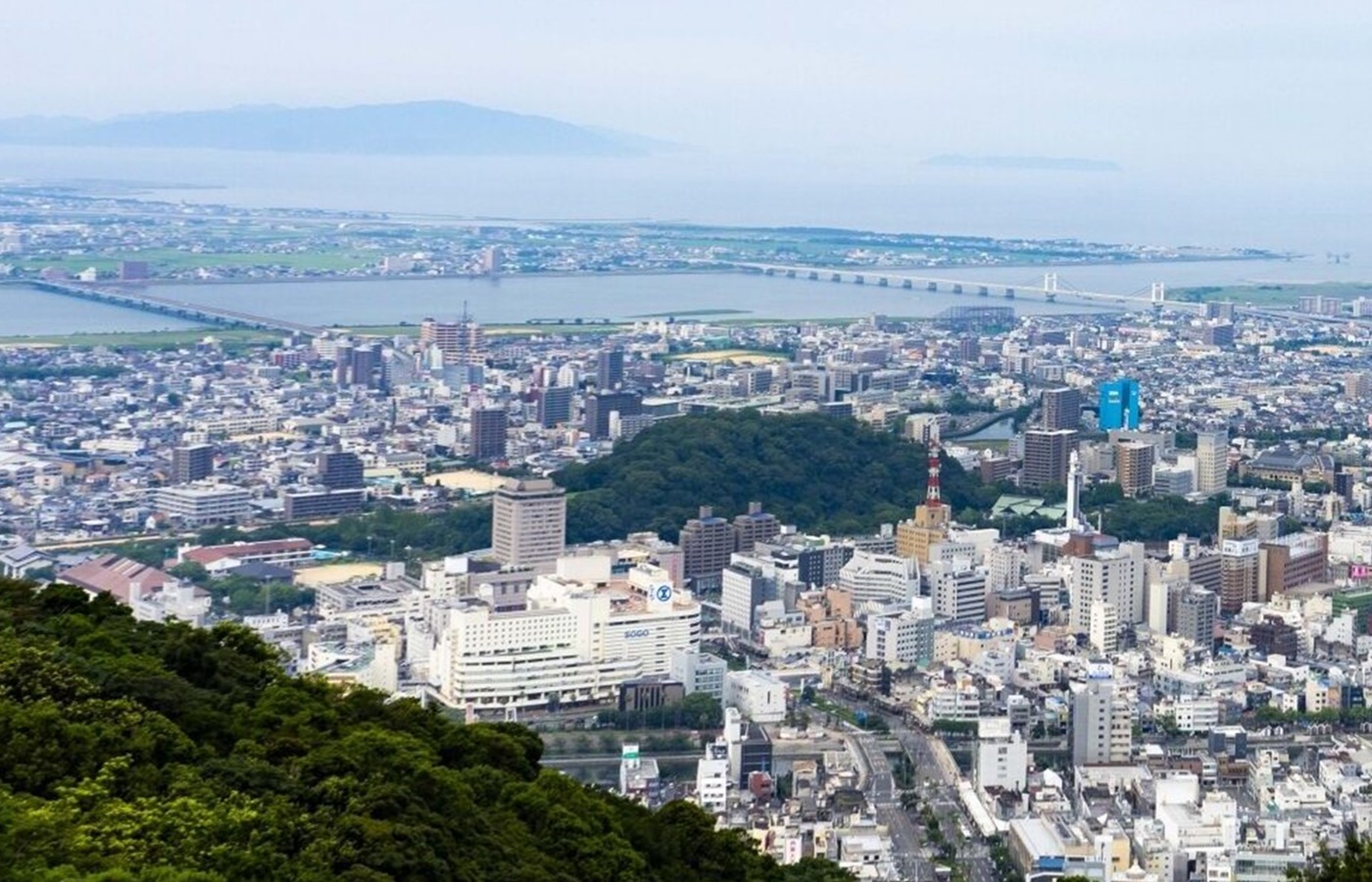 眉山から見た徳島市街